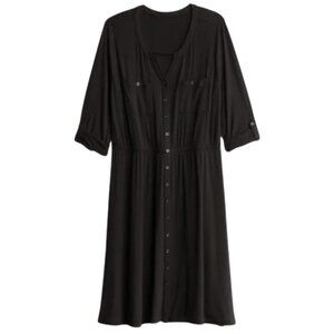 NWT Market & Spruce Stitch Fix Lany Knit Shirt Dress in Black Sz. 2X